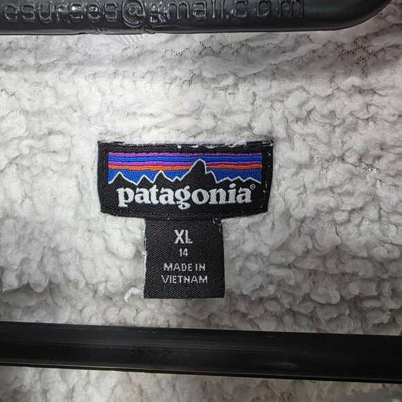 Womens Patagonia Los Gatos White Fleece Vest Jacket Full Zip Polyester Size XL - Picture 2 of 8